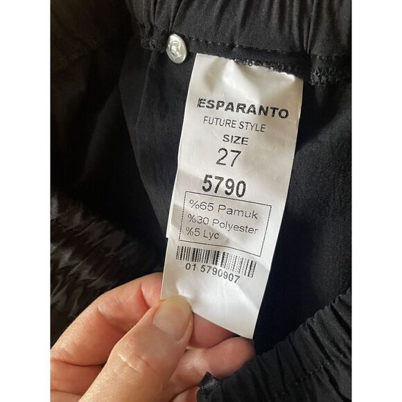 Esparanto Women’s Pants Lightweight Cargo Black Size S (27 European) Brand New - Picture 9 of 9